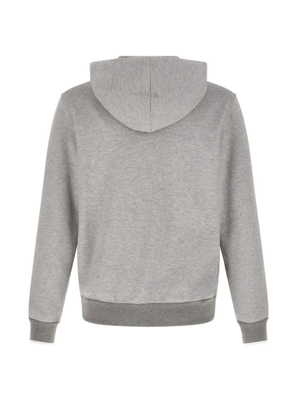 Brioni  piquet logo embroidery hoodie