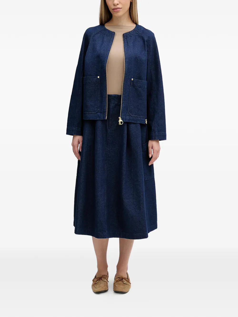 Barbour  Saima zip-up denim jacket