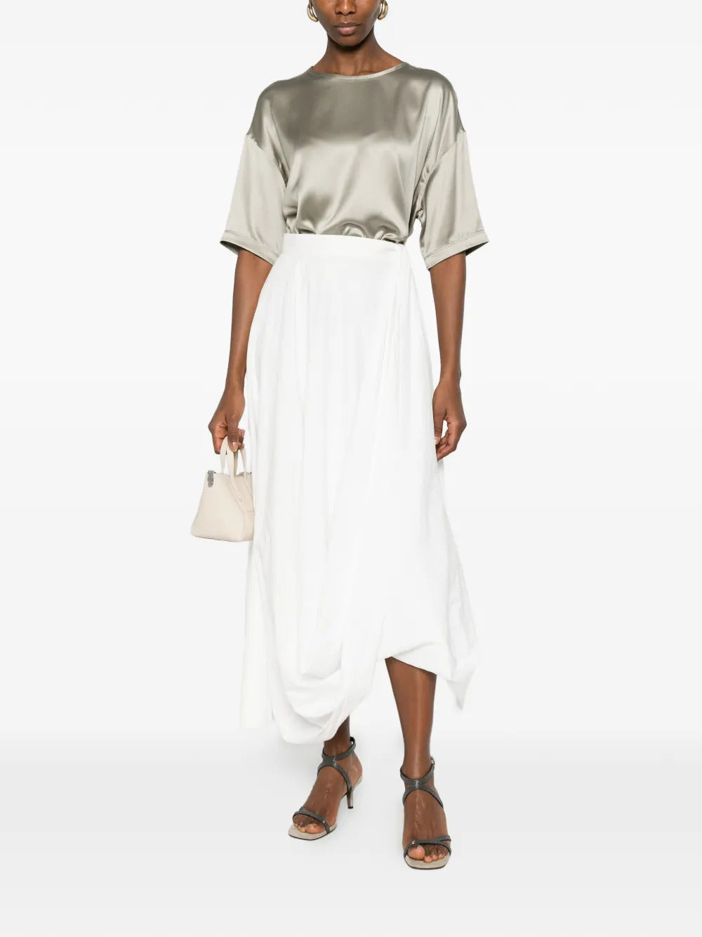 Brunello Cucinelli  keyhole silk top
