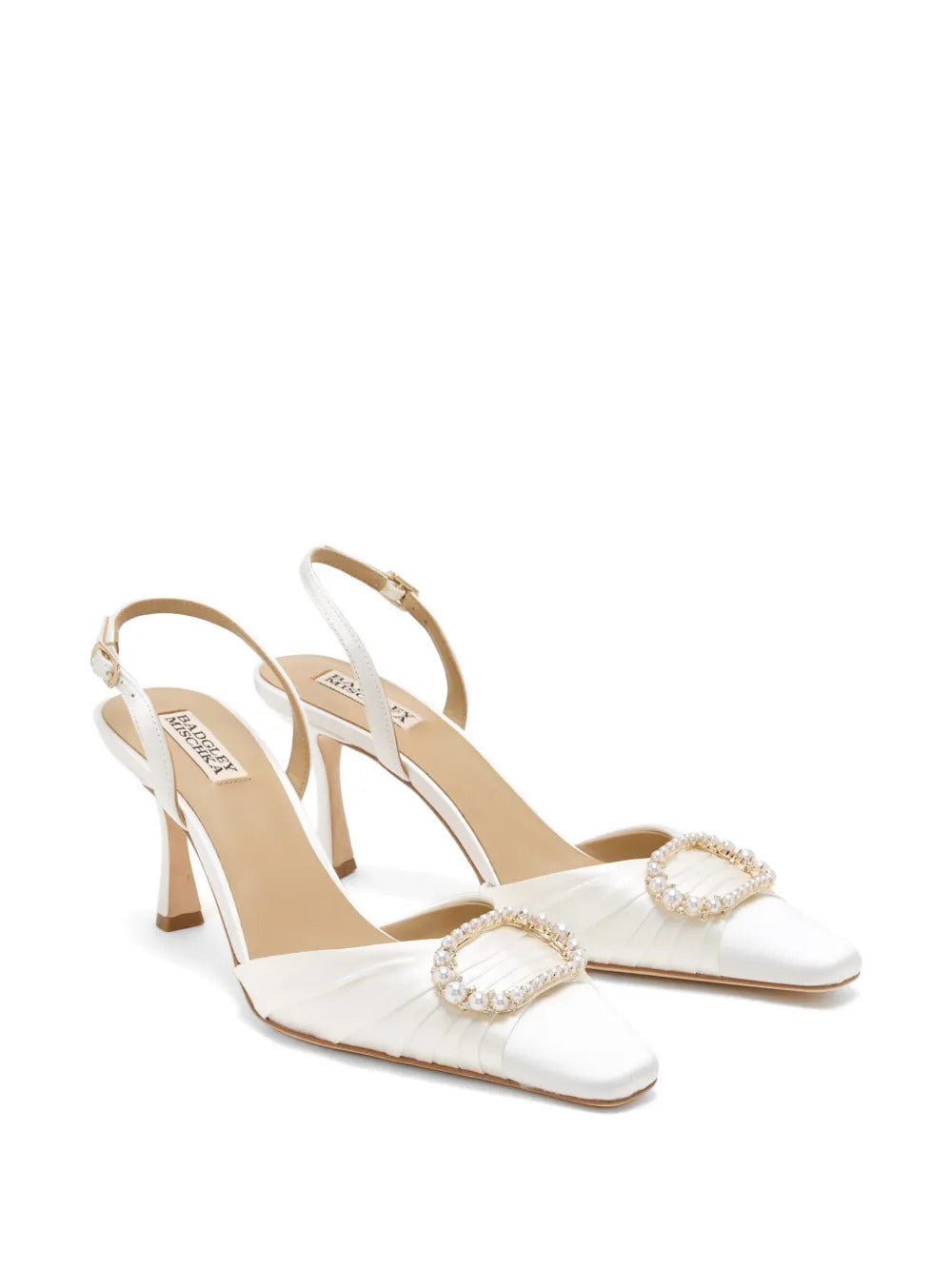 Badgley Mischka  Octaviah pearl-embellished pumps