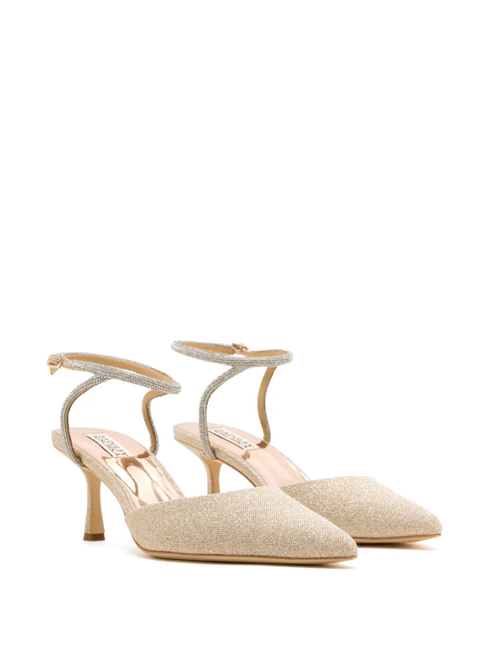 Badgley Mischka  Autumn crystal-embellished ankle-strap pumps