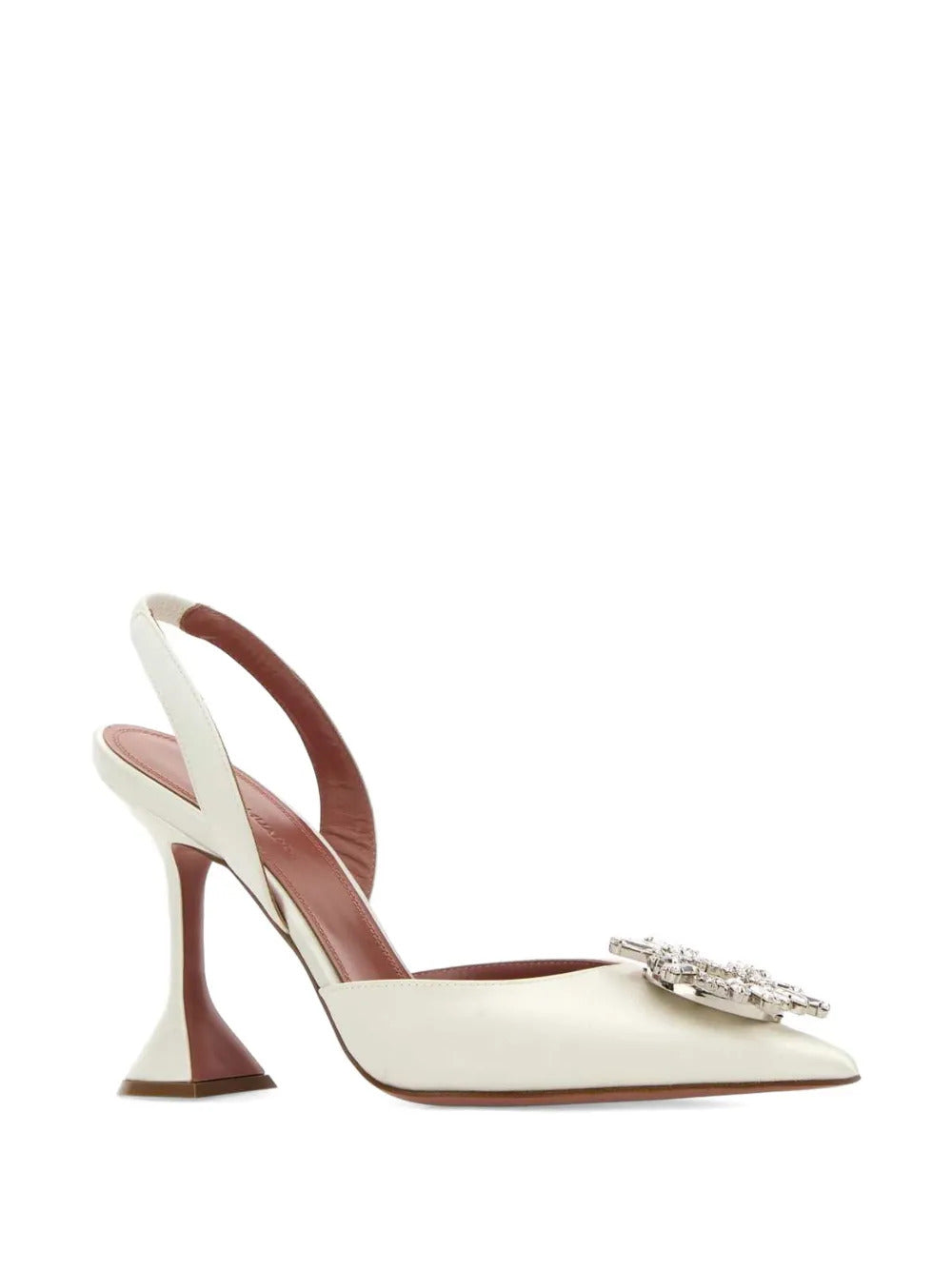 Amina Muaddi  Begum satin embellished pumps