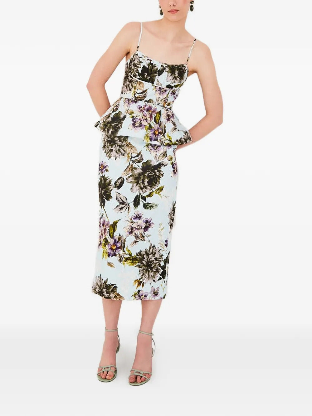 Cara Cara  Alba floral-print peplum top