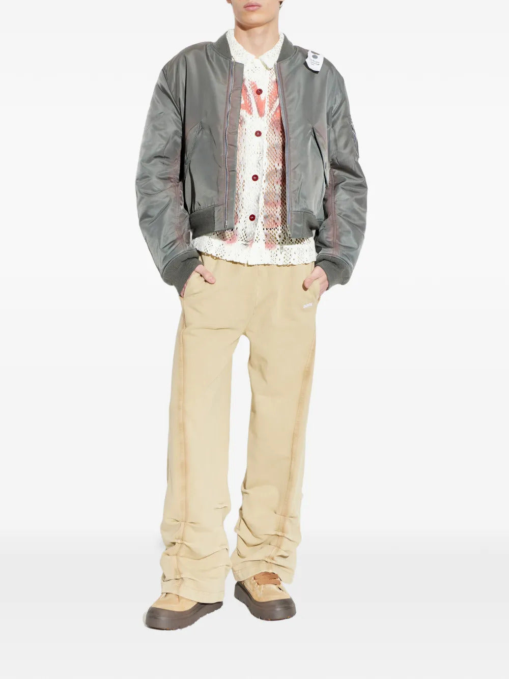 AVAVAV mesh button shirt