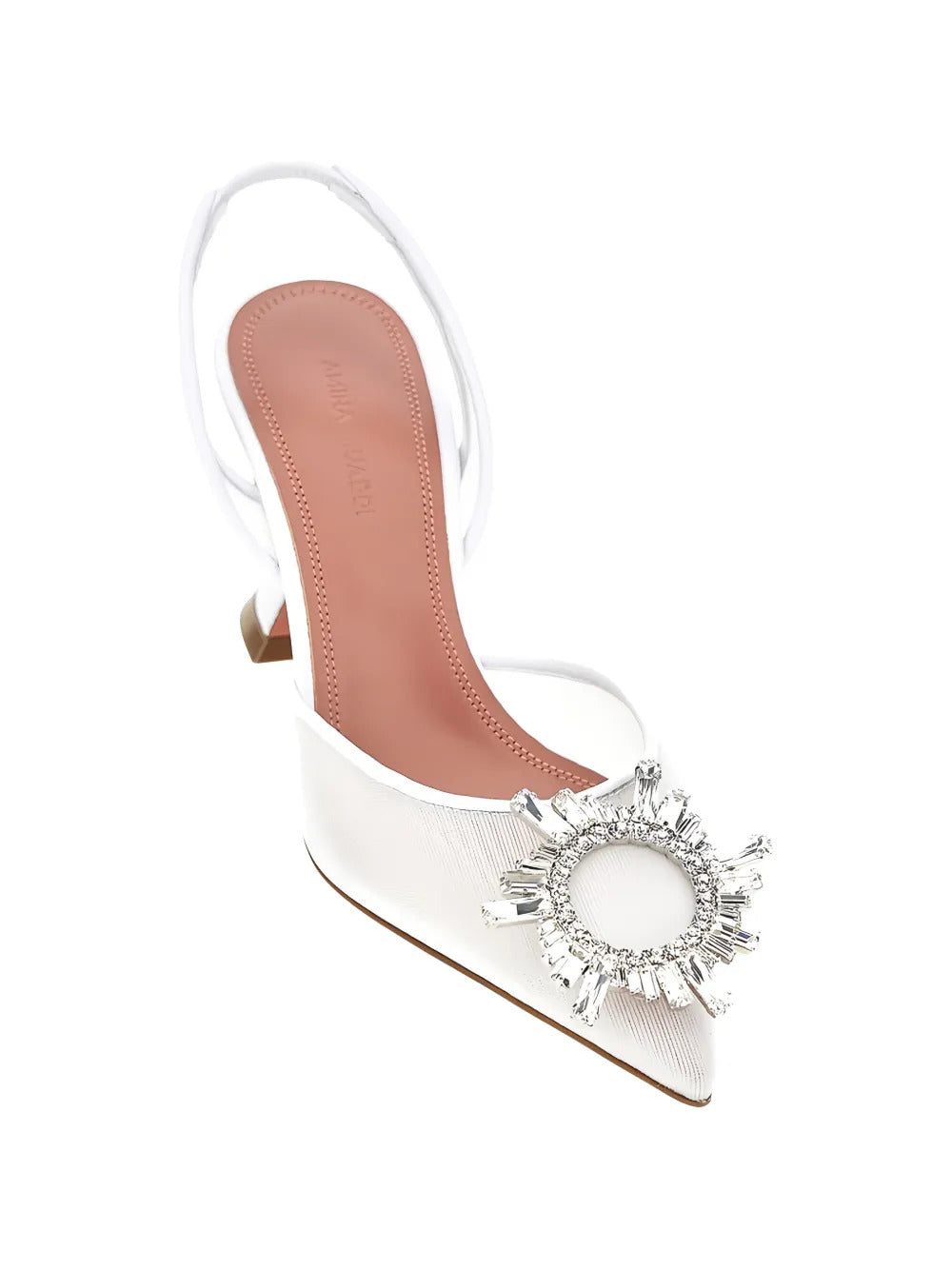Amina Muaddi  begum embellished slingback pumps