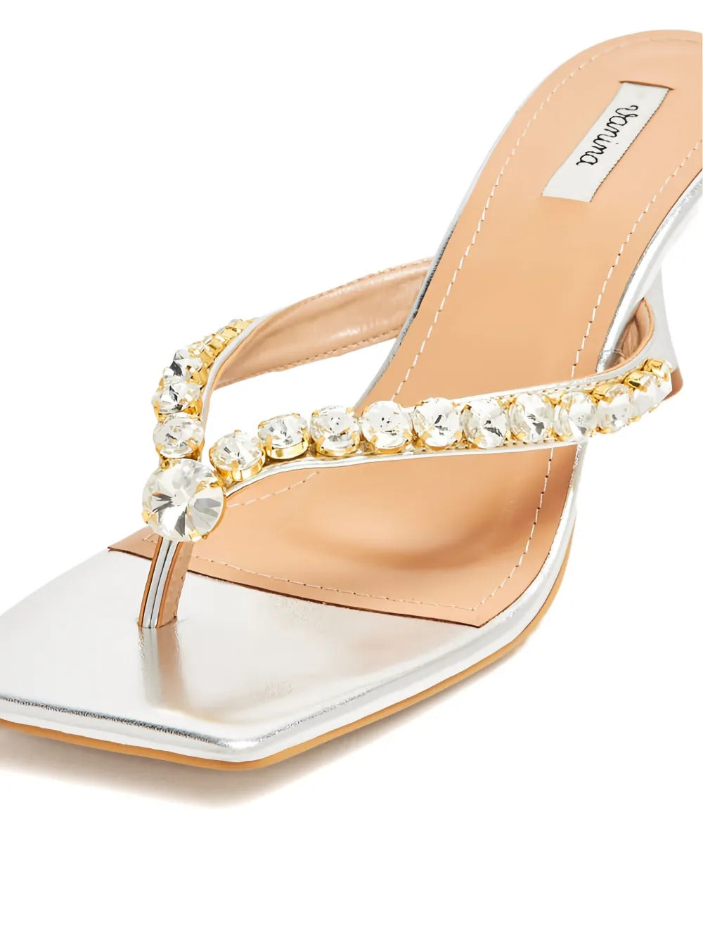 Vanina  70mm crystal-embellished square-toe sandals