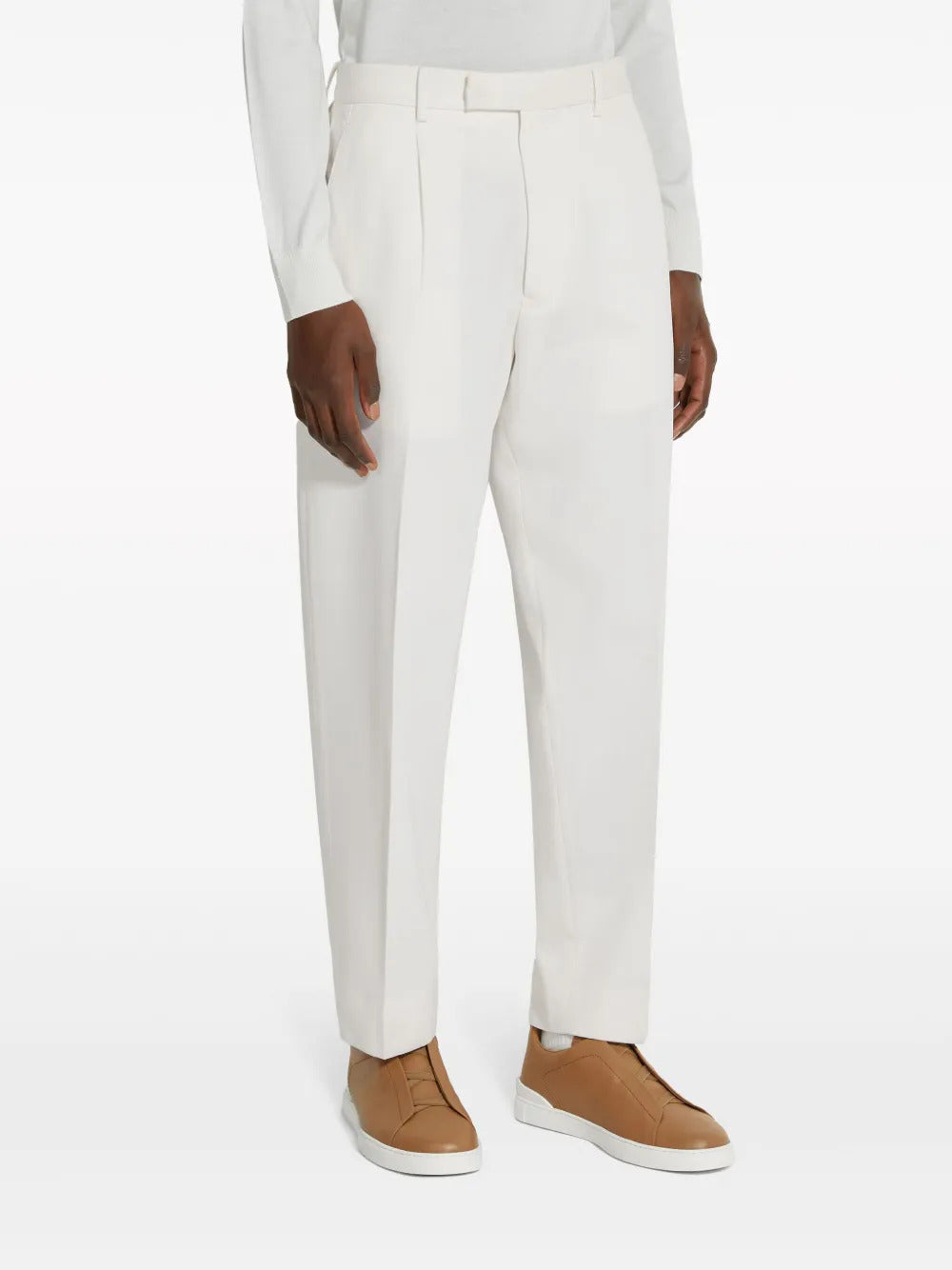 Zegna  pressed-crease tailored trousers