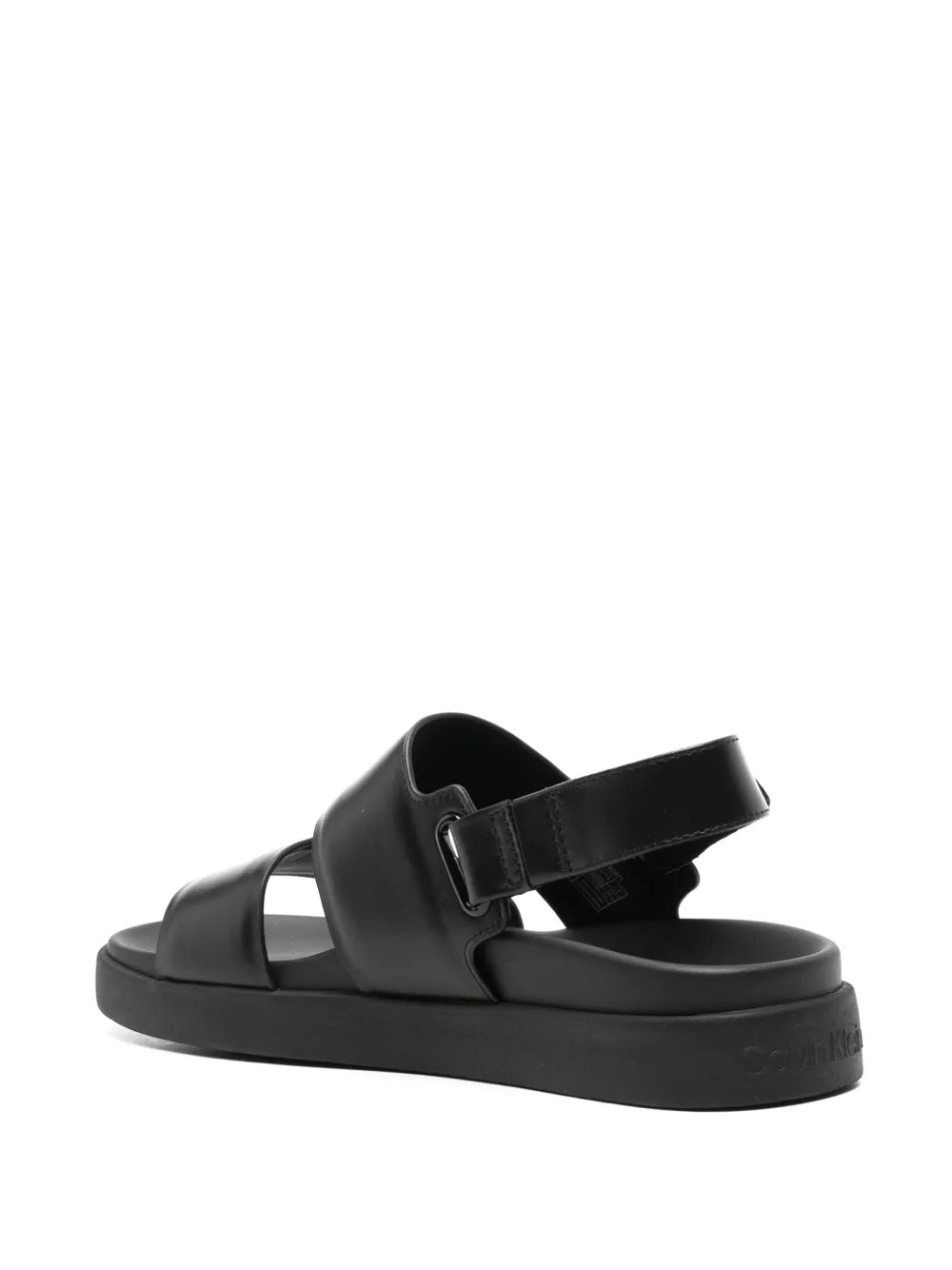 Calvin Klein  logo-lettering leather sandals