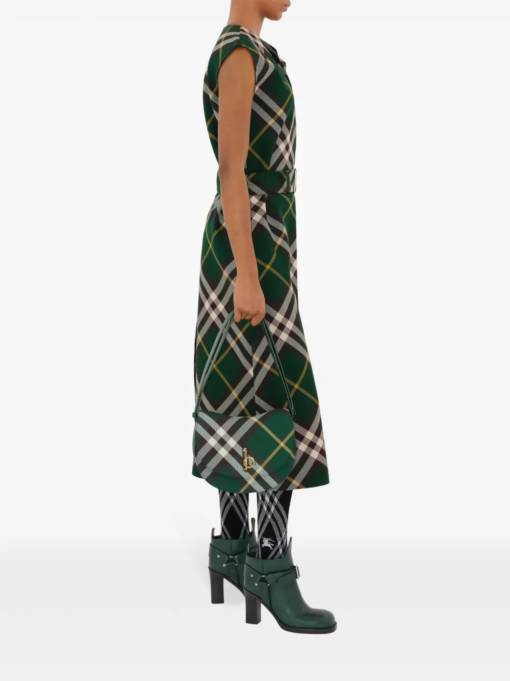 Burberry  checked wool midi dress