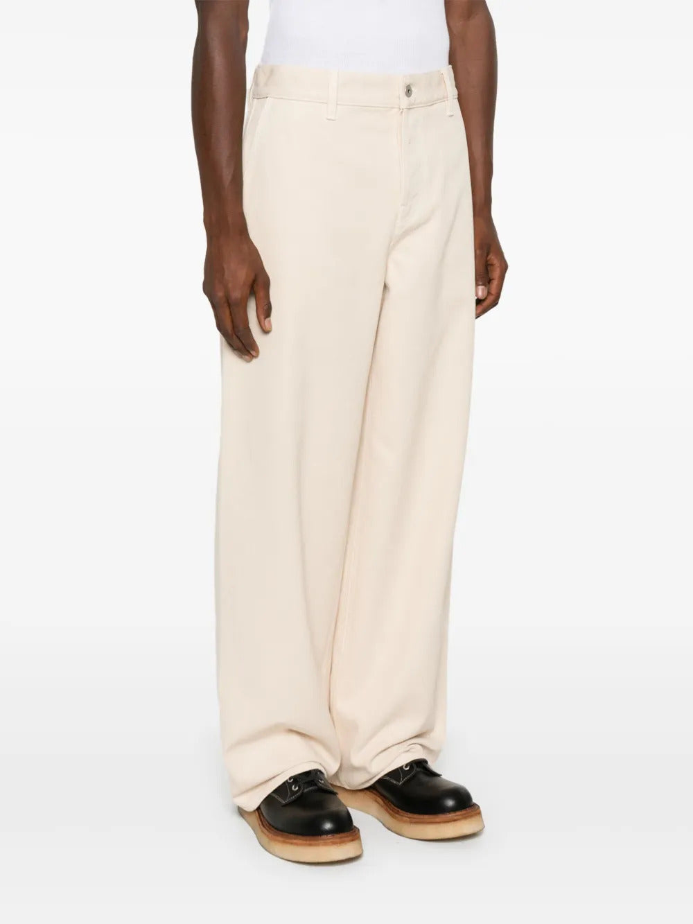 Burberry Equestrian Knight-embroidered loose jeans