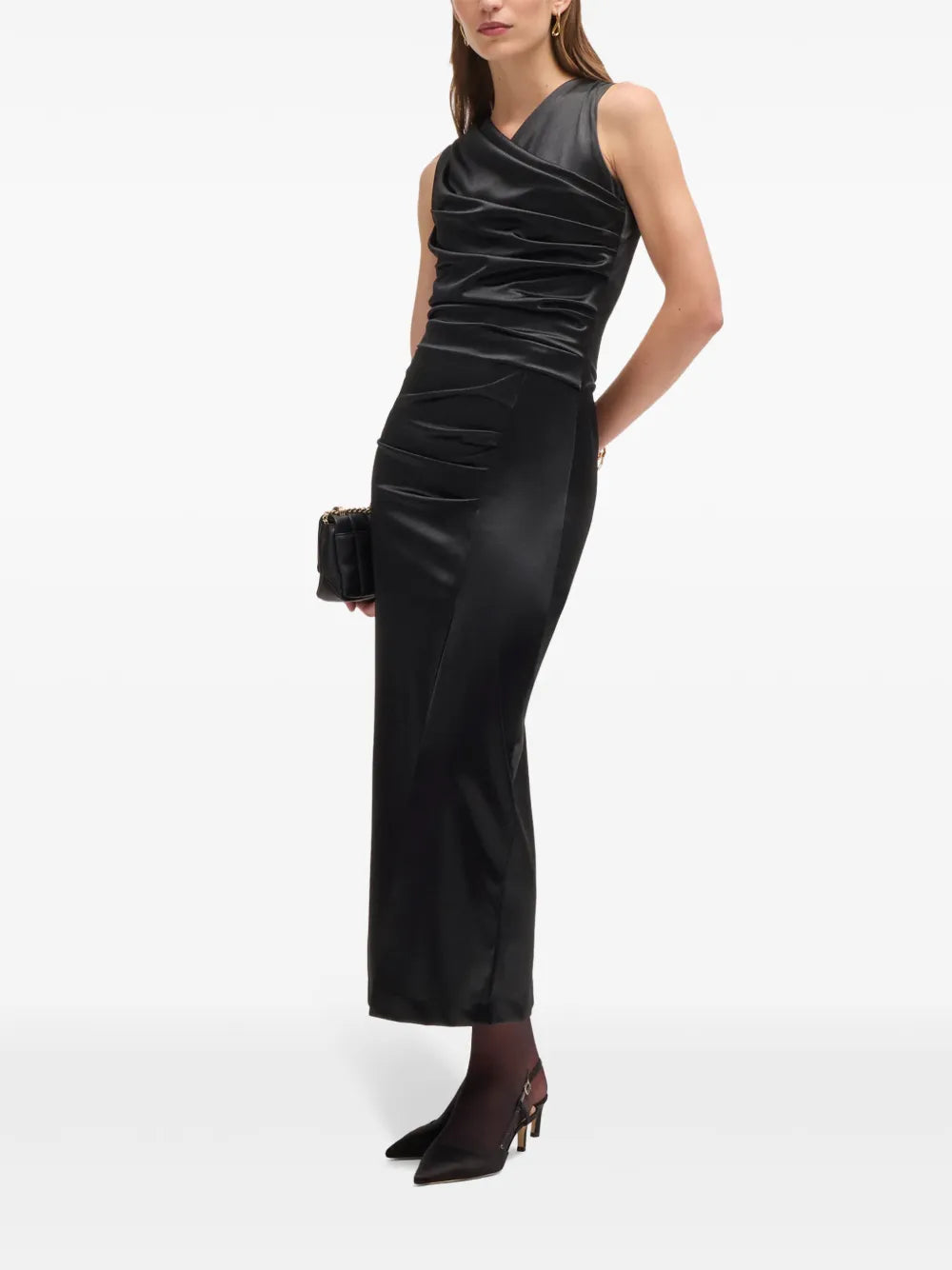 BOSS draped maxi dress