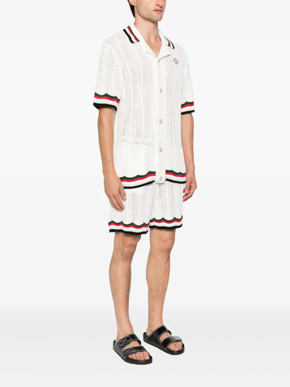 Casablanca logo-embroidered shirt