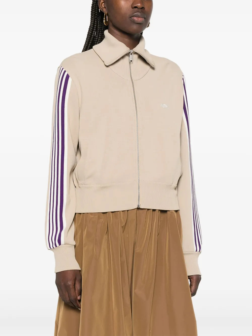 Autry  knitted zip-up sweatshirt