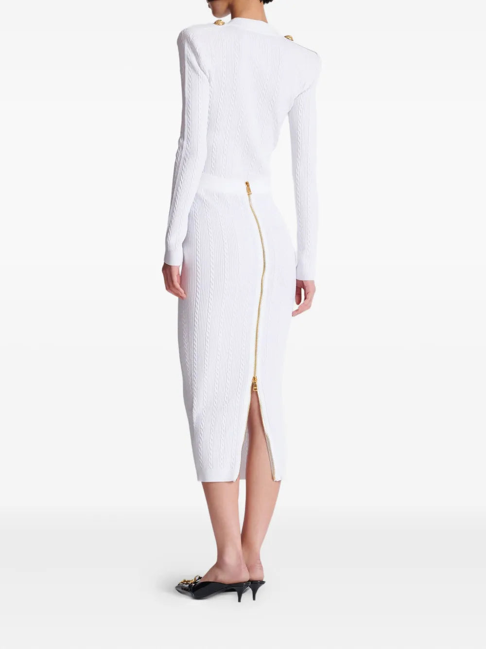 Balmain cable-knit skirt - Image 3