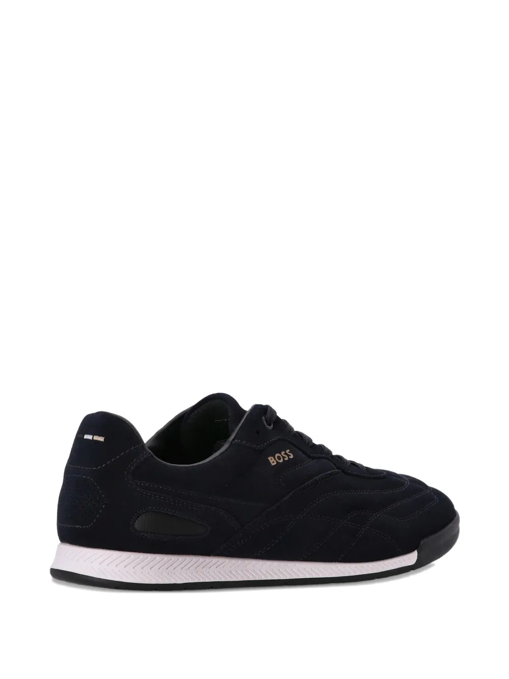 BOSS  Titanium suede panelled sneakers