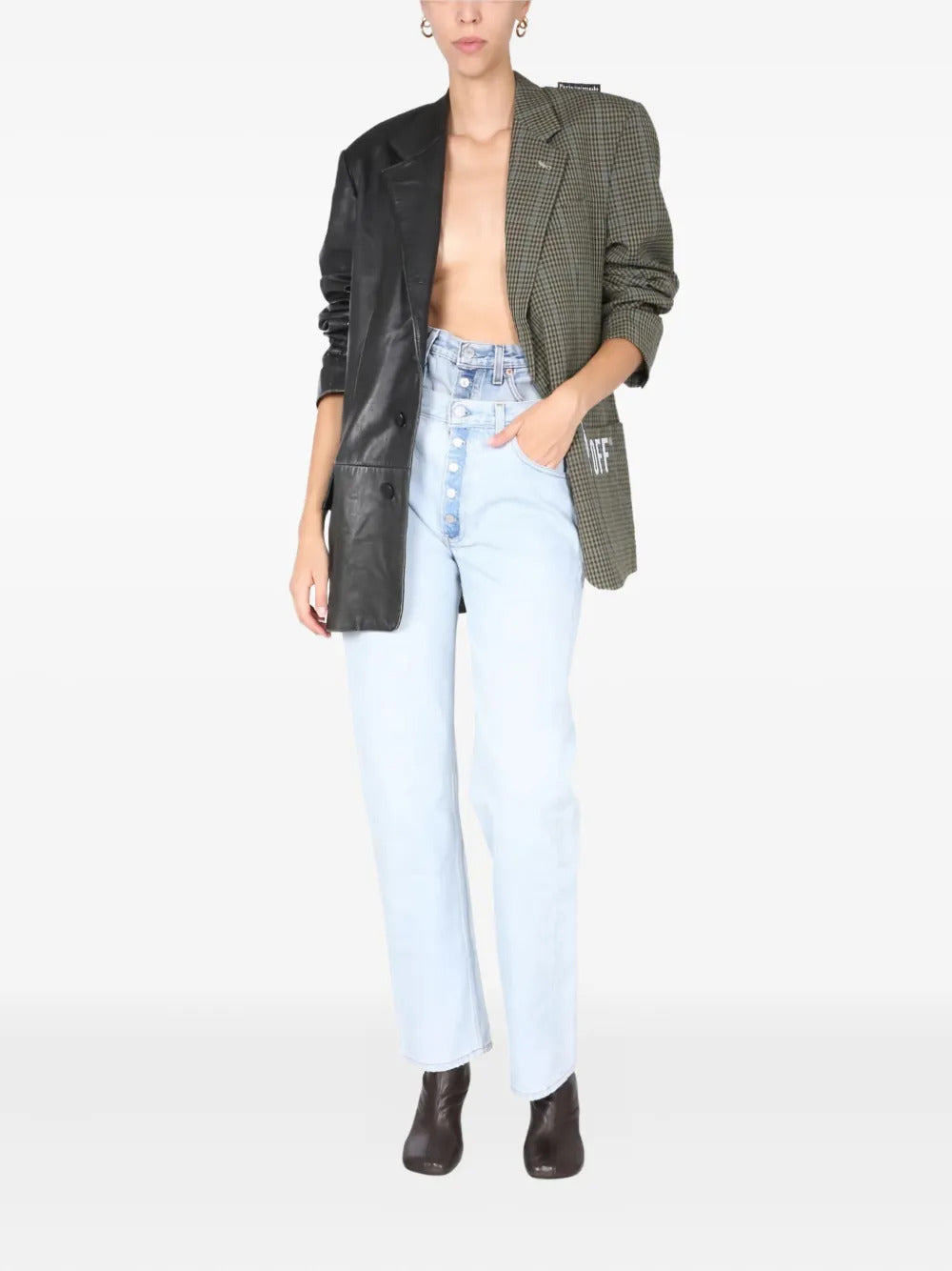 1/OFF  buttoned denim jeans