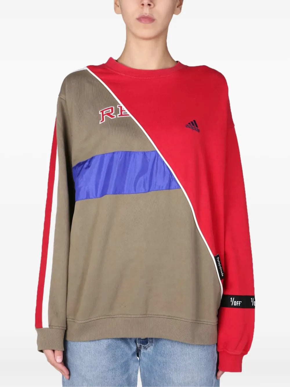 1/OFF  colourblock logo sweatshirt