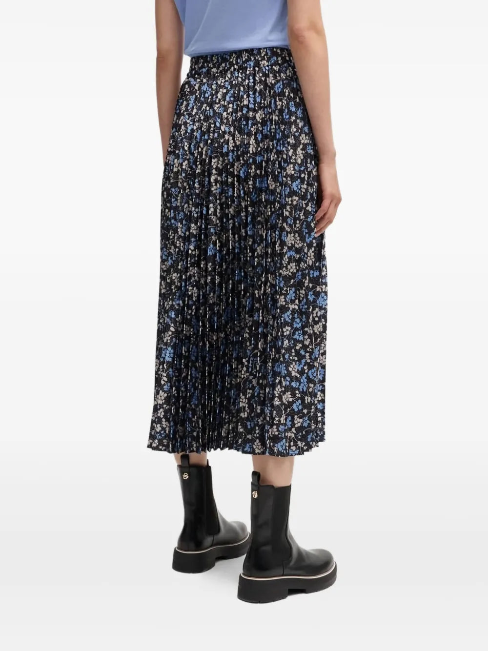 BOSS  floral-print midi skirt