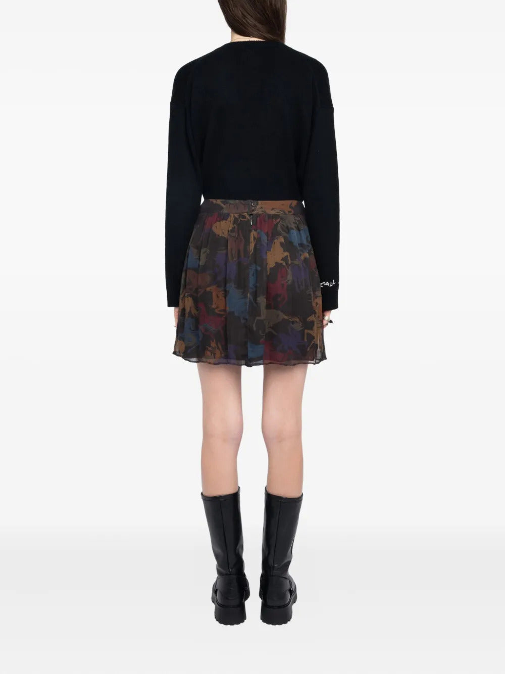 Zadig&Voltaire  pleated horse-print skirt