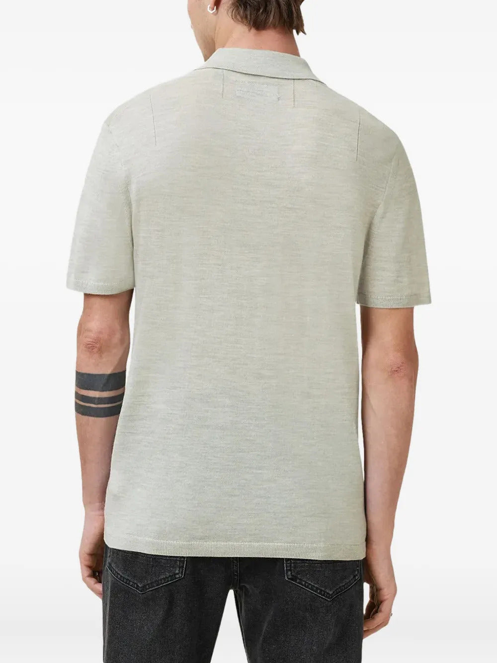 AllSaints  embroidered short-sleeve polo shirt
