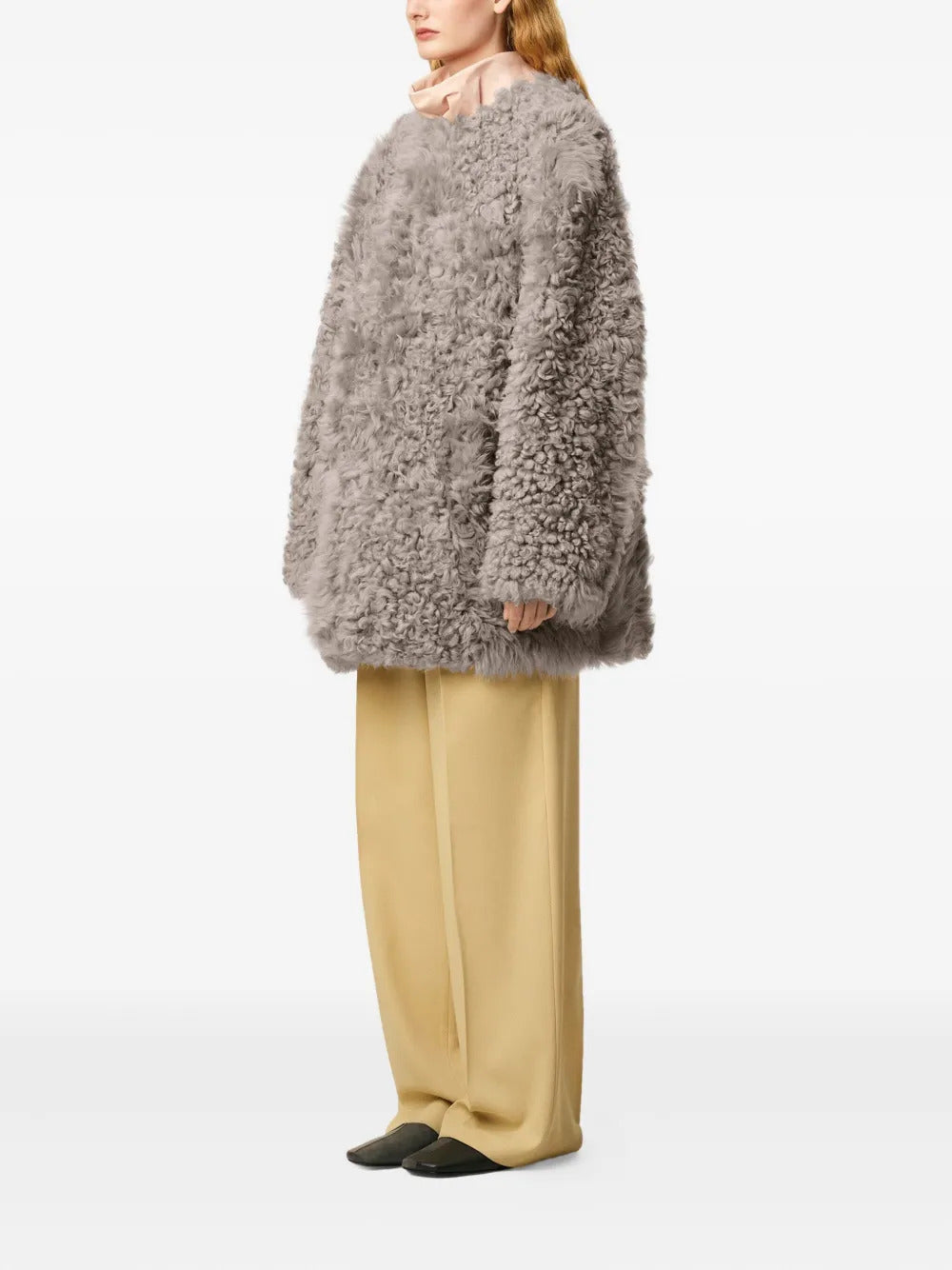 AMI Paris  shearling short jacket