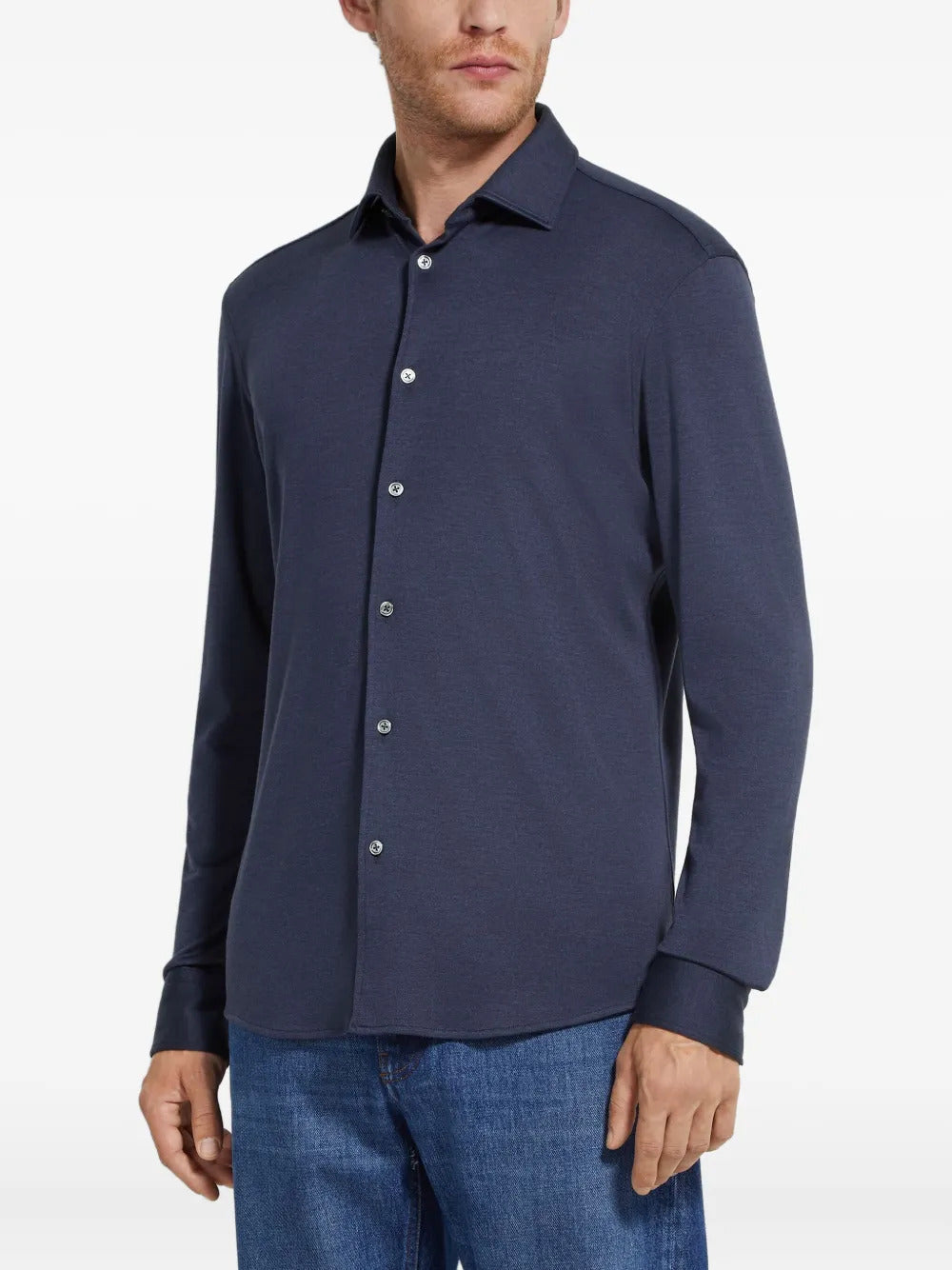 Zegna  long-sleeve point-collar shirt