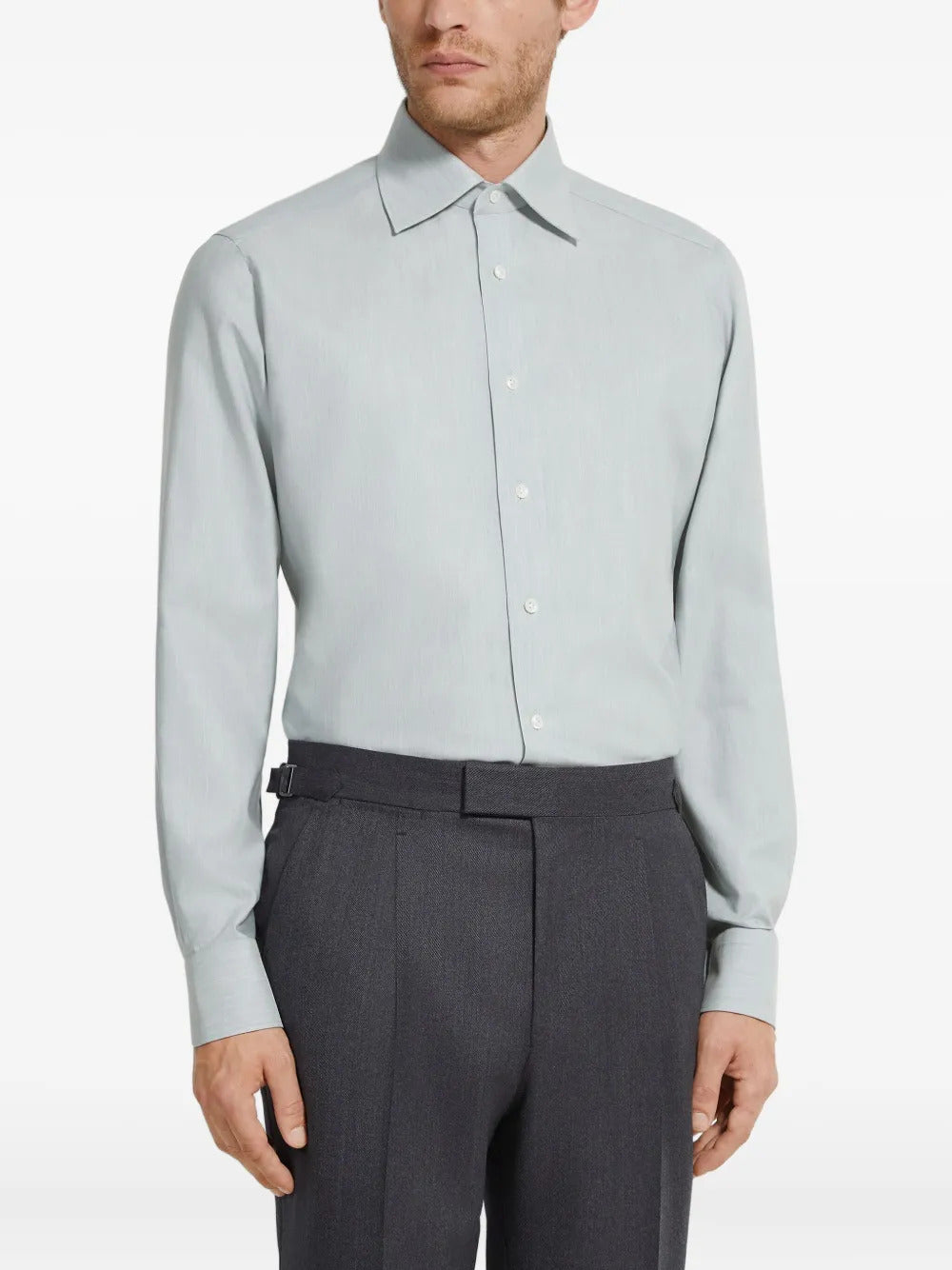 Zegna  point-collar long-sleeves shirt