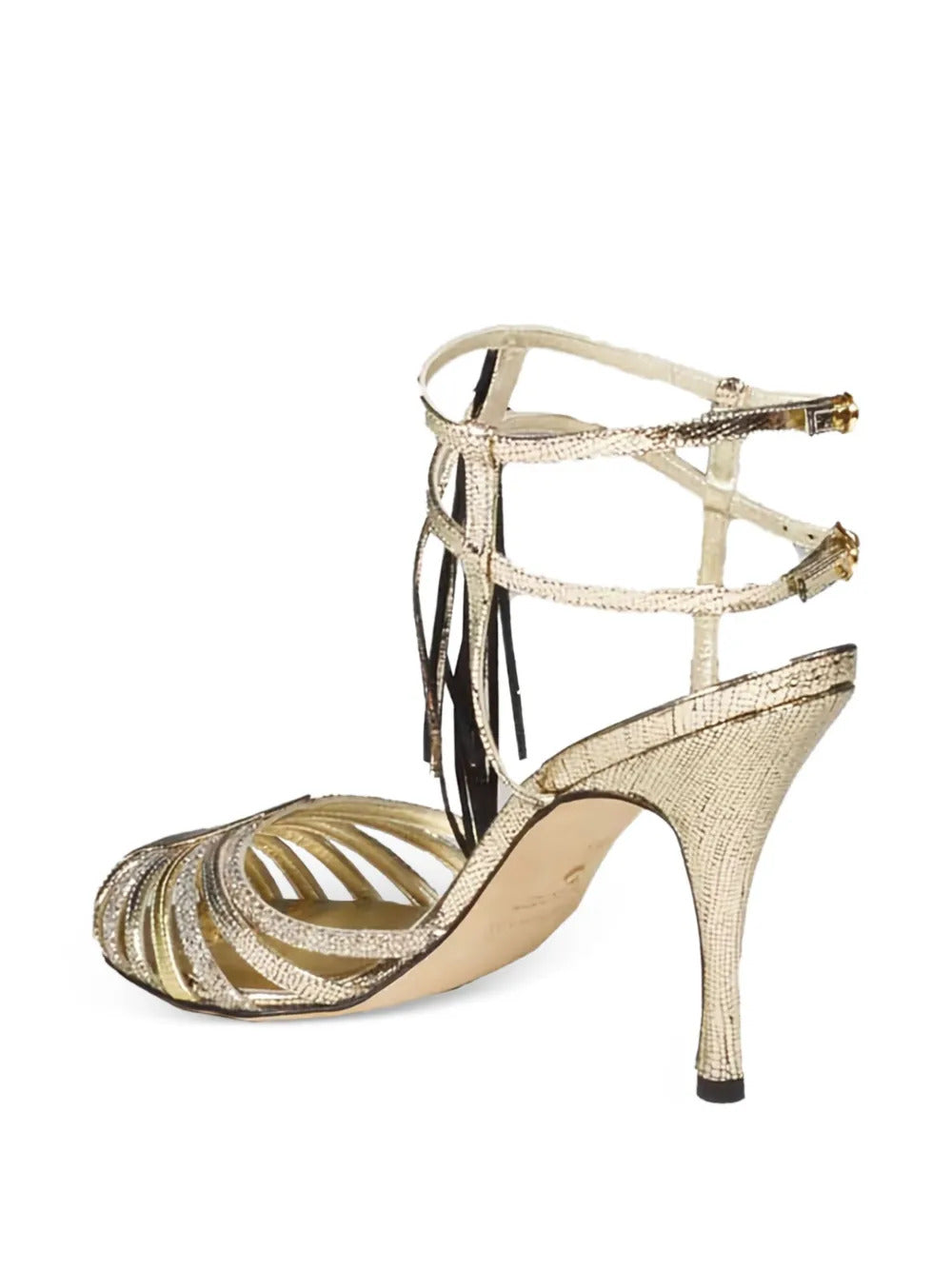 CABECEO  90mm caged heeled sandals