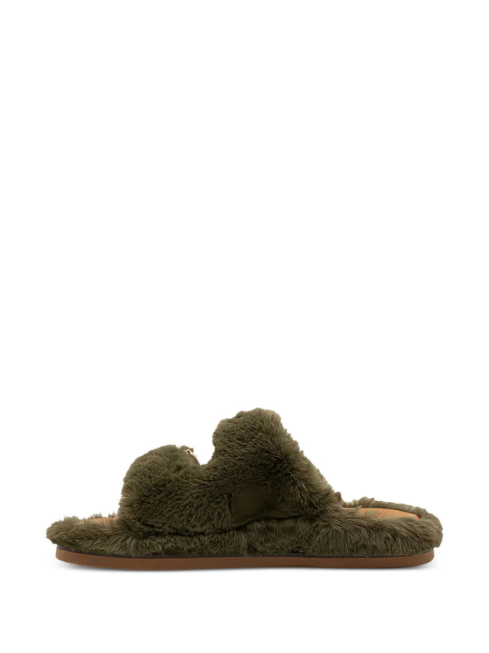 ALIBI  Greta double-buckle eco-fur slippers