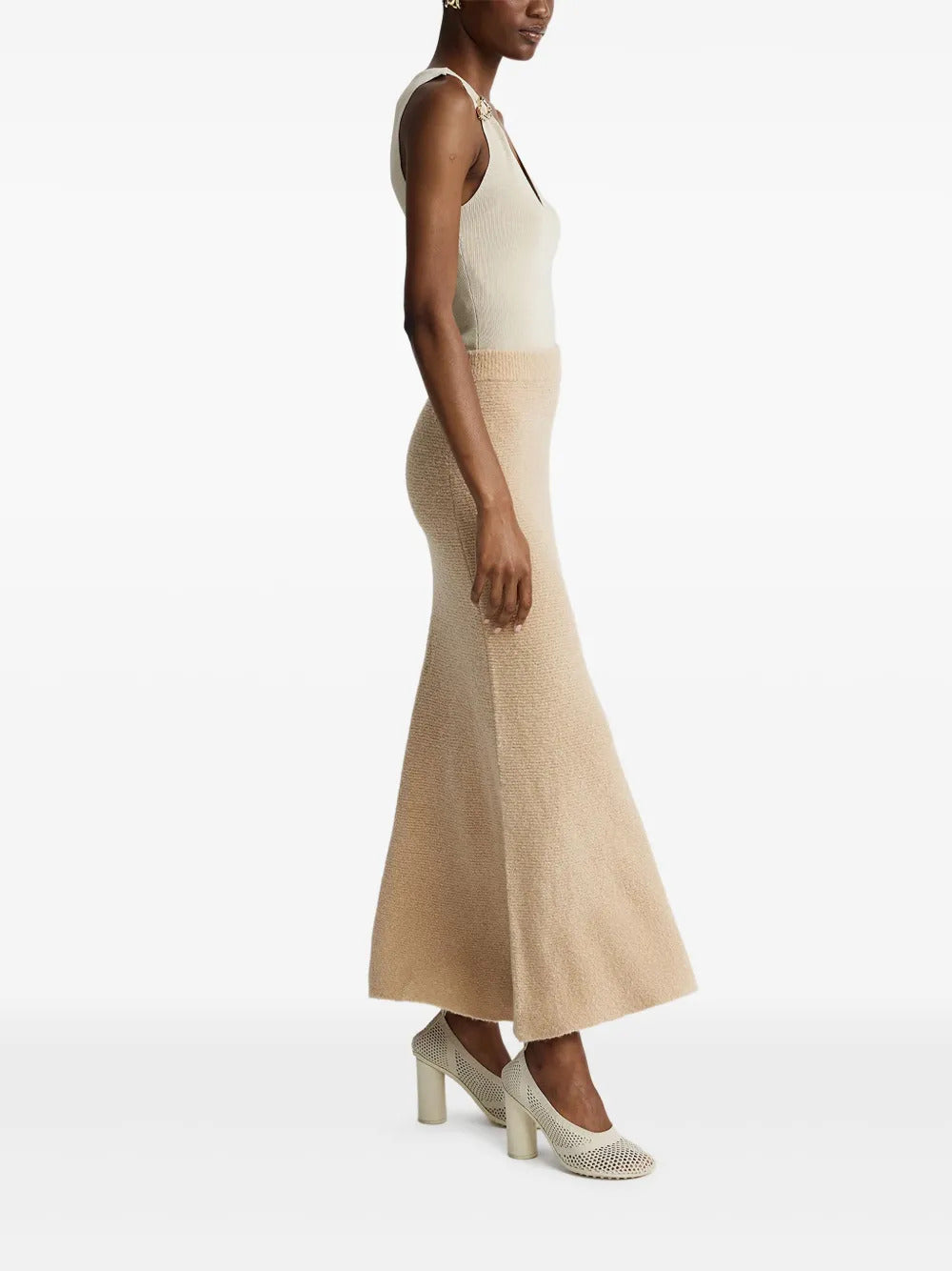 Anna Quan  ribbed flared skirt