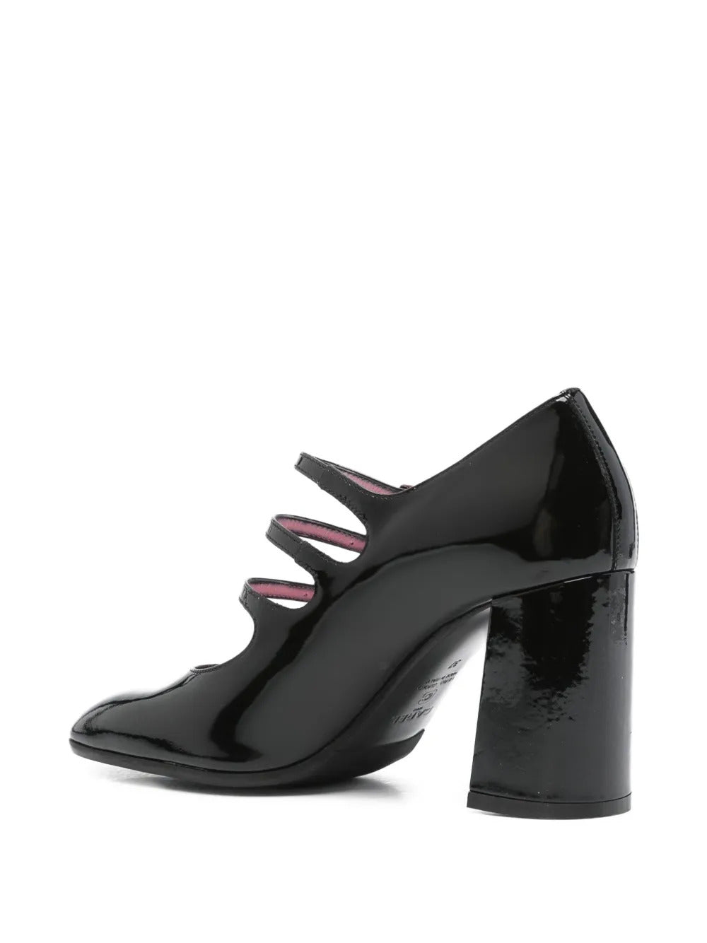 Carel Paris  80mm triple-buckle block-heel pumps