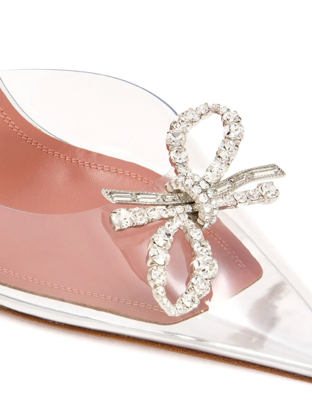Amina Muaddi  95mm Rosie crystal-bow slingback pumps