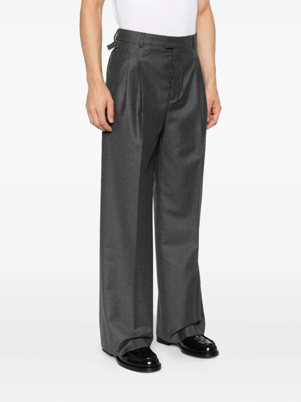 AMI Paris pleated tab trousers