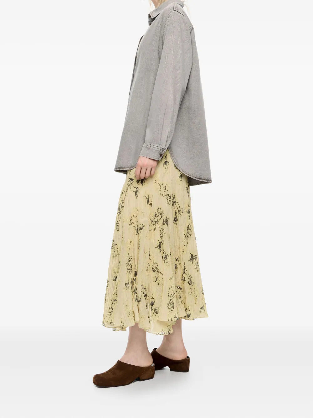 Bimba y Lola  Notebook print midi skirt