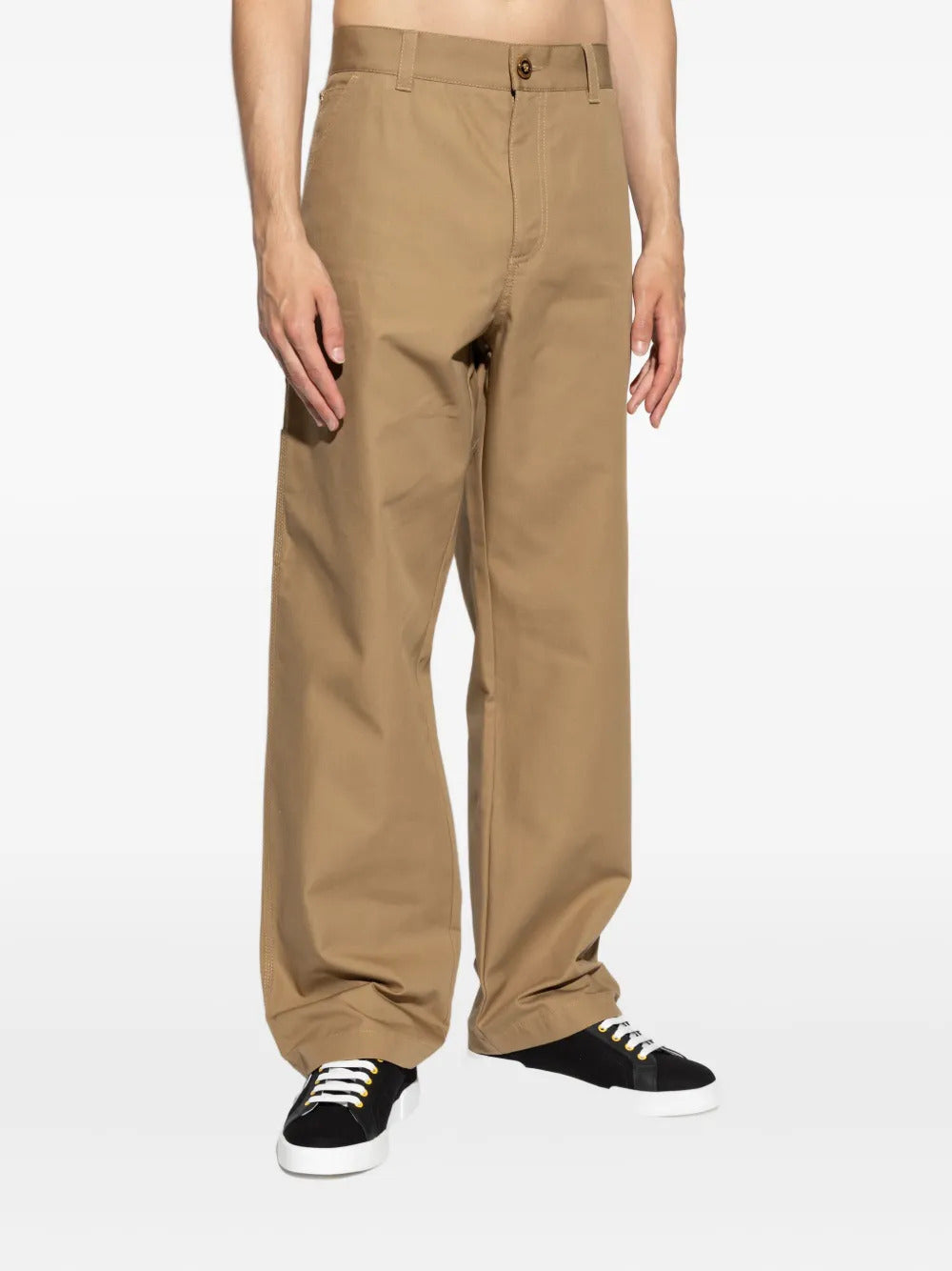 Versace  buckle-detail cotton trousers