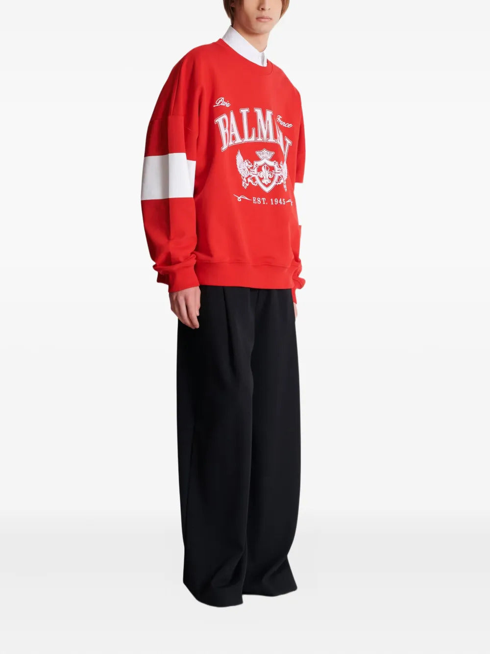 Balmain  college logo sweatshirt