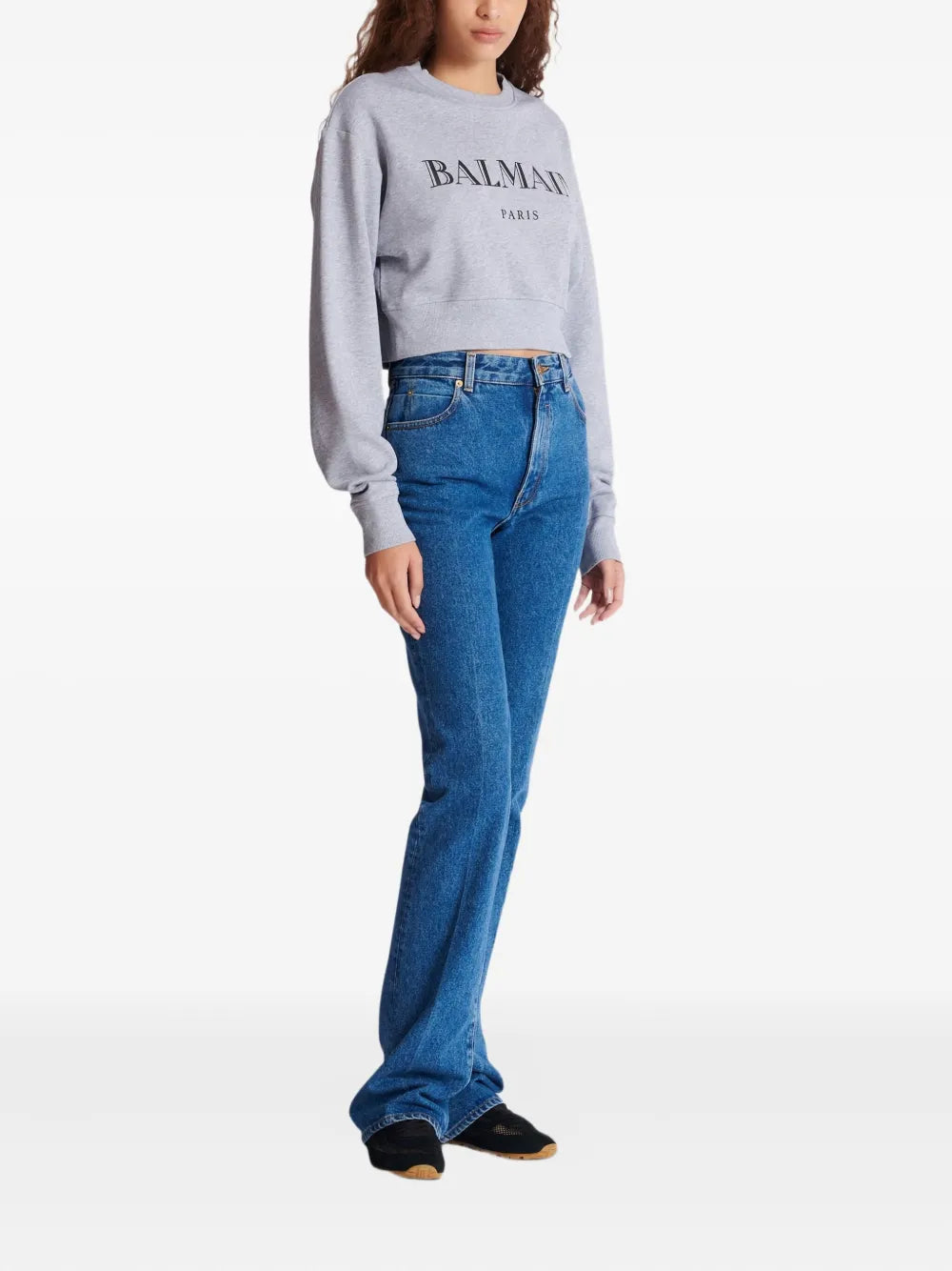 Balmain  logo-print crew-neck sweatshirt