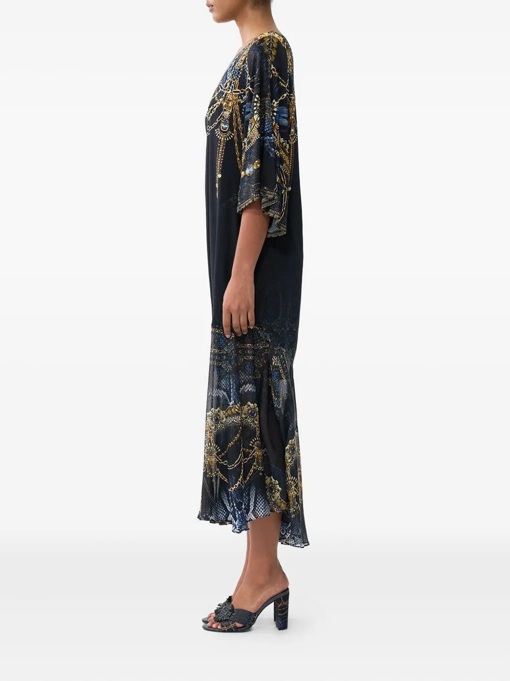 Camilla  twisted one-shoulder midi dress
