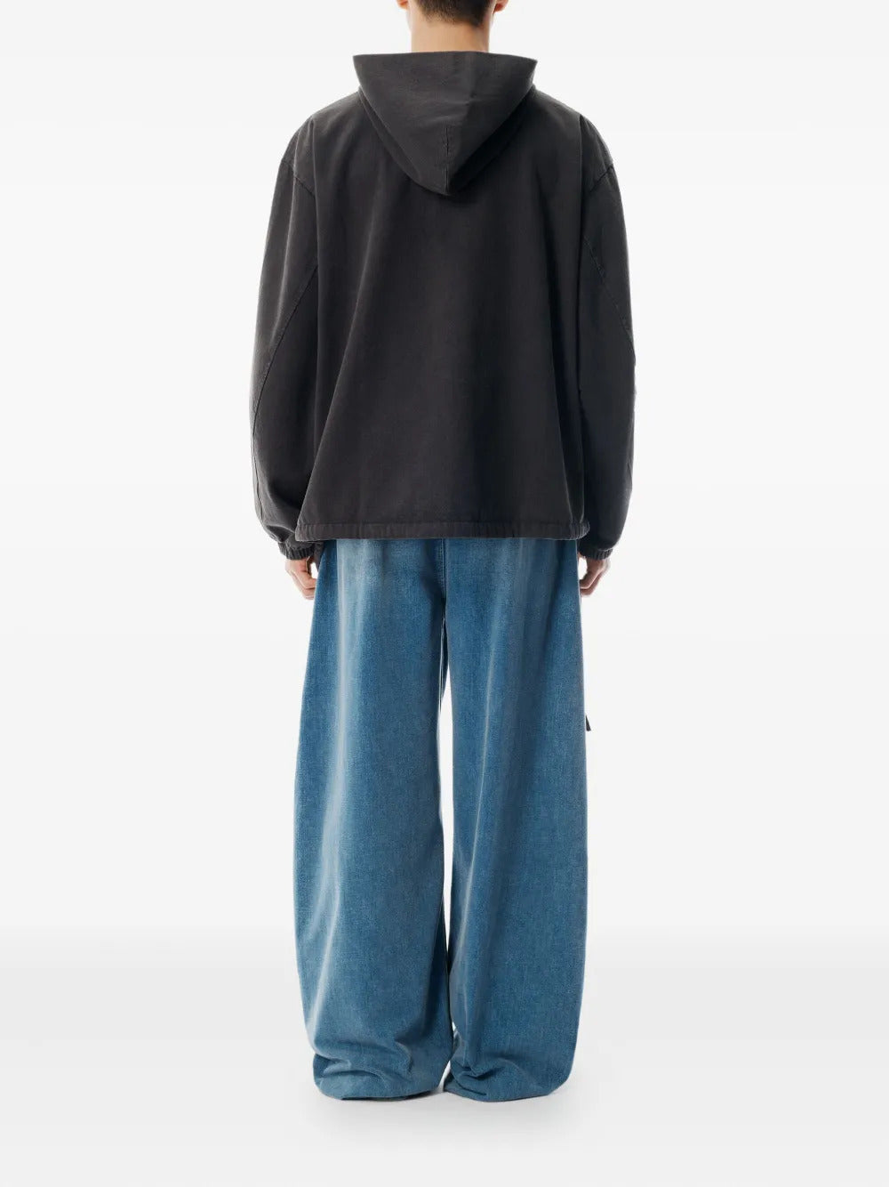 Alexander Wang  half-zip drawstring-waist hoodie