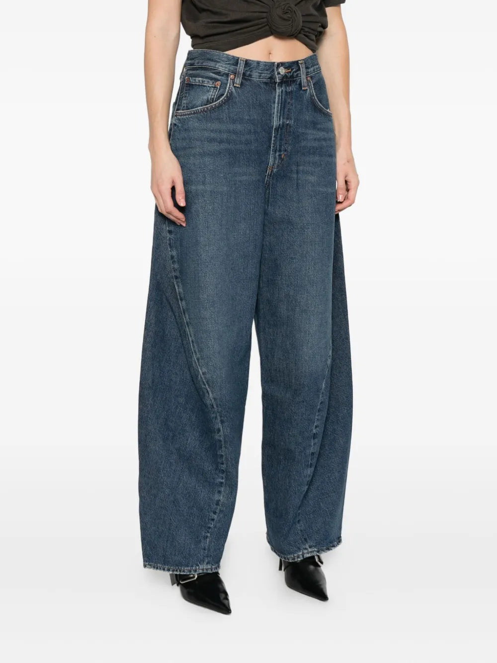 AGOLDE  panelled regenerative-cotton jeans