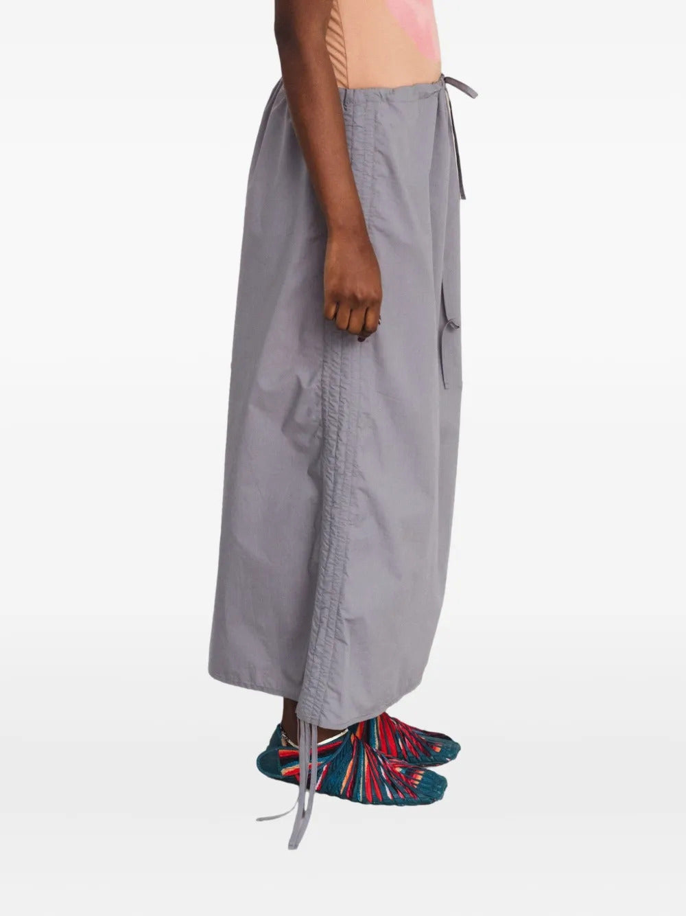 Baserange drawstring-detail gathered skirt