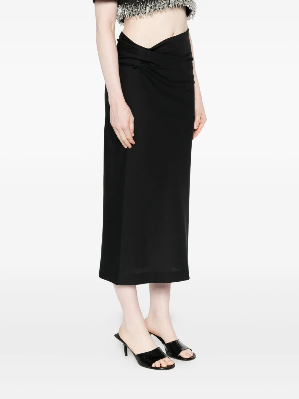 Alberta Ferretti  draped-detail midi skirt