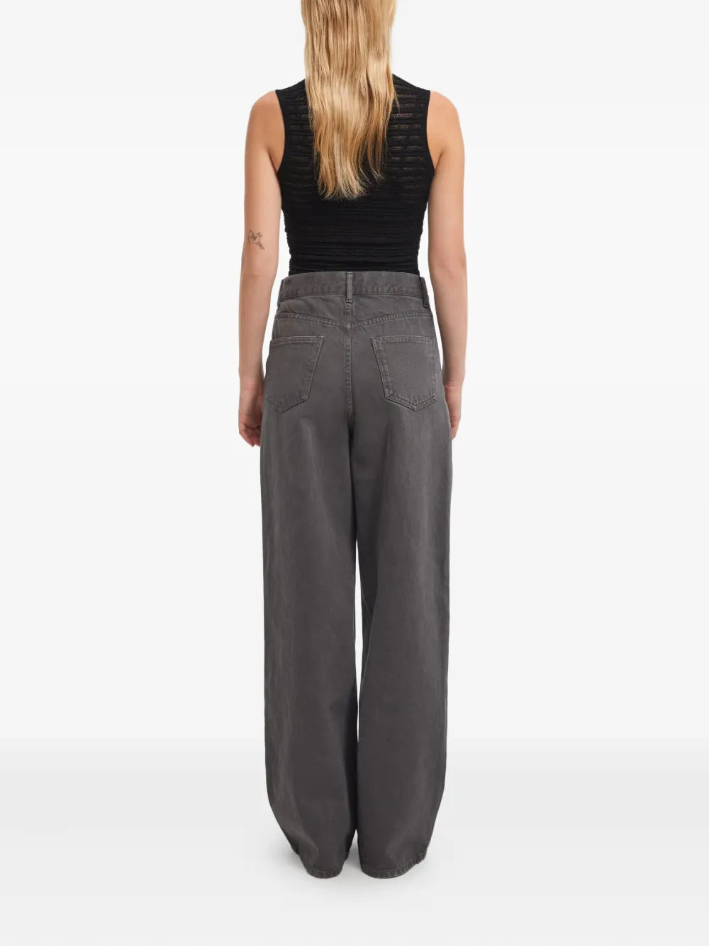 AERON  button-fastening wide-leg jeans