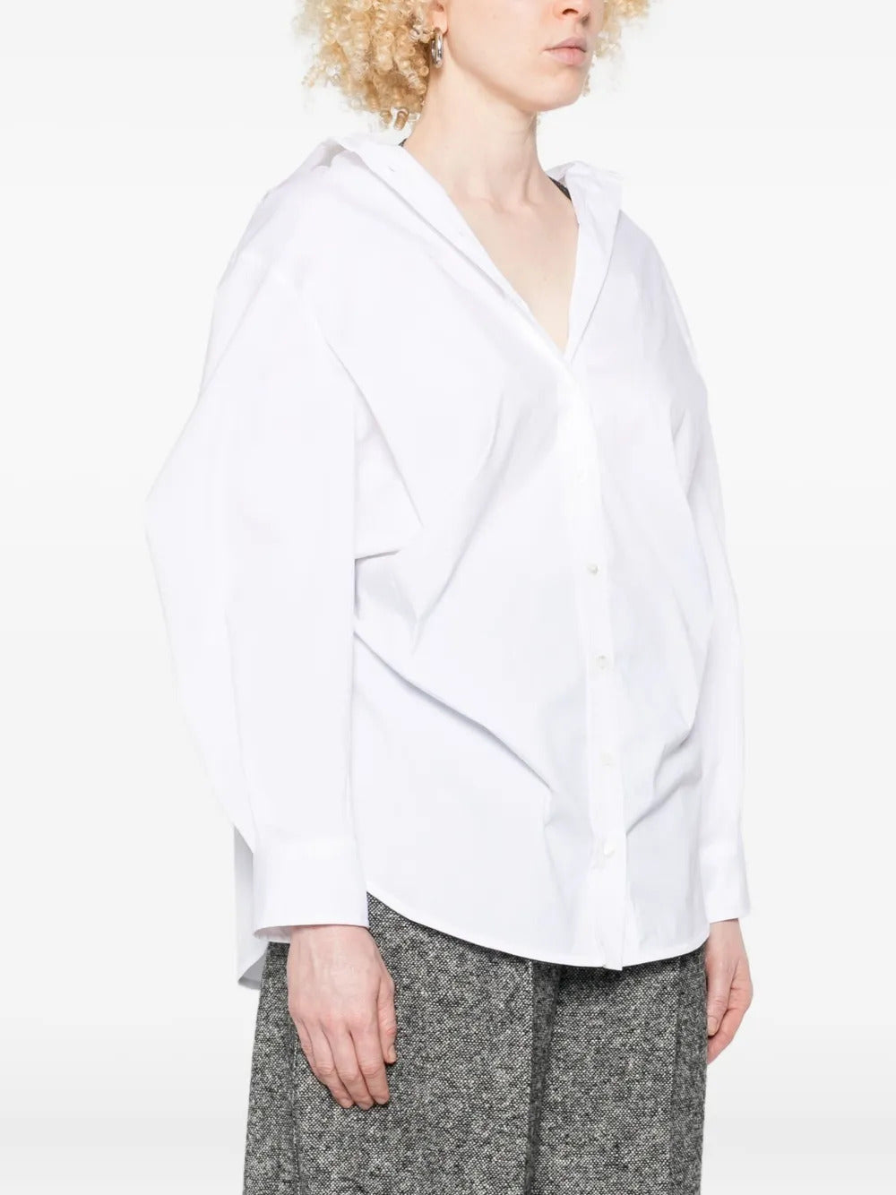 Brunello Cucinelli  button-up curved-hem shirt