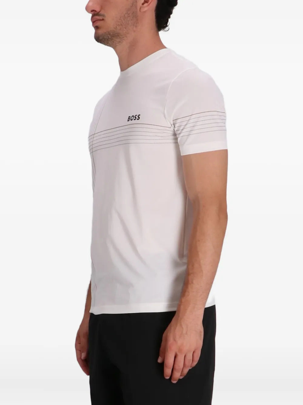 BOSS  stripe-detail T-shirt