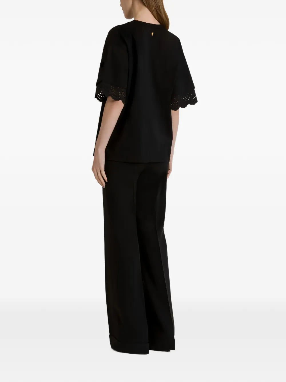 Alberta Ferretti  lace sleeve T-shirt