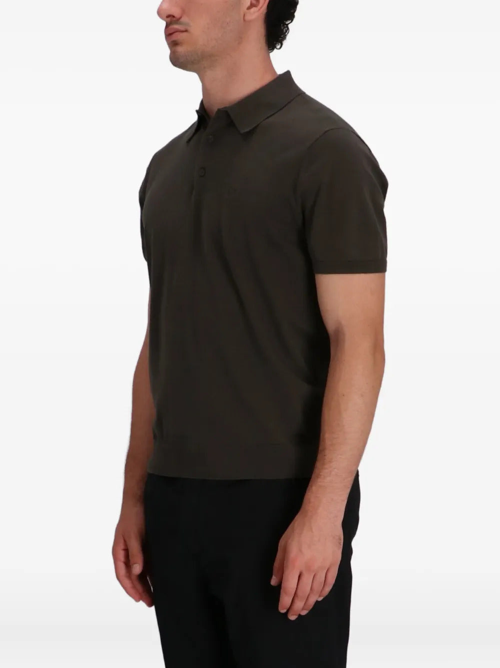 Armani Exchange logo-embroidered polo top