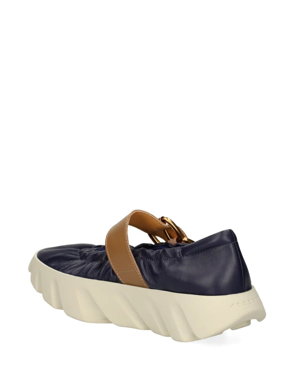 4CCCCEES  buckle-strap gathered flat pumps