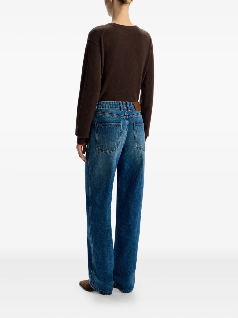 12 STOREEZ  312 leather-patch jeans