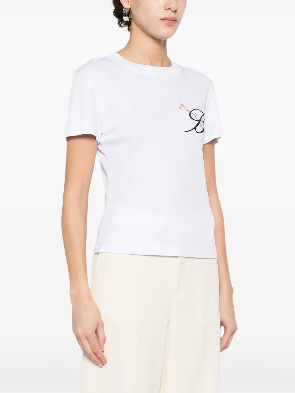 Blumarine  floral-detail T-shirt